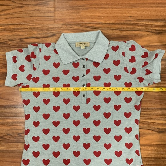 Burberry Heart Print Short Sleeve Polo - Women’s Size XXL - Picture 8 of 14